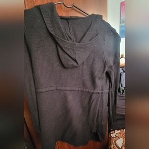Black cardigan with hoodie